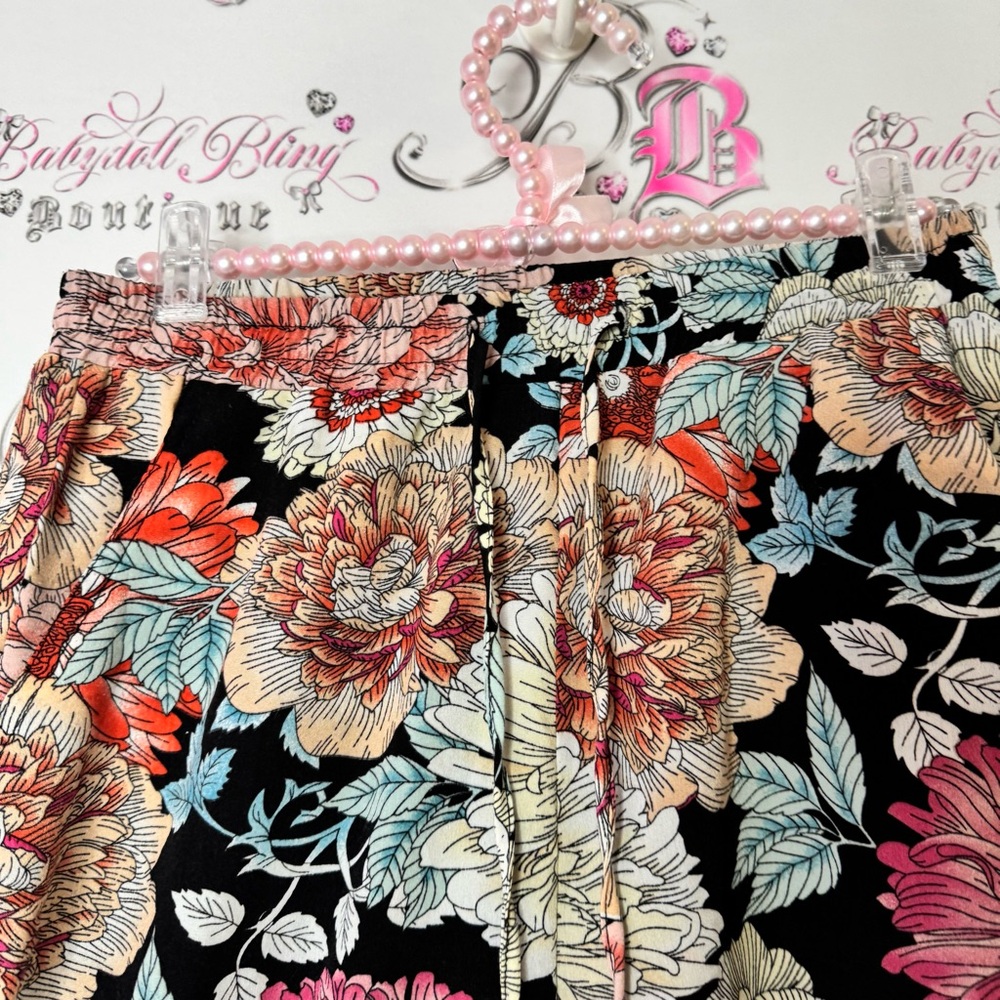 Buffalo David Bitton pants wide leg flowy flowers comfy boho Floral Patterned - Picture 3 of 8